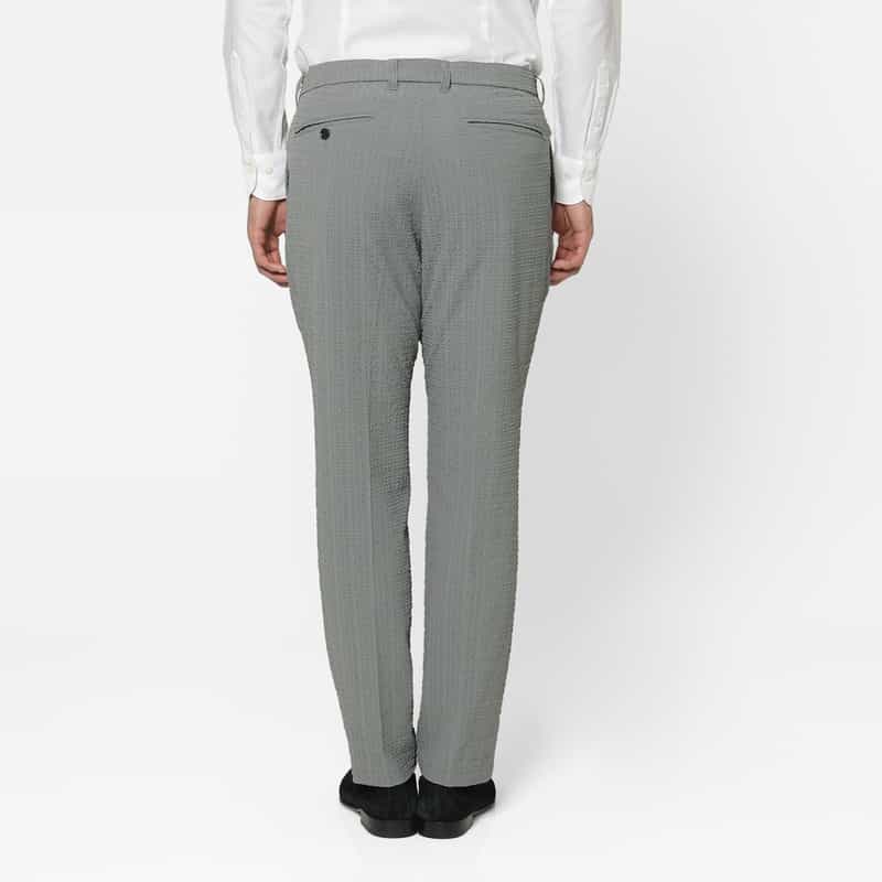 BARNEYS NEW YORK セットアップ ブロックサッカー素材ストレッチパンツ GRAY