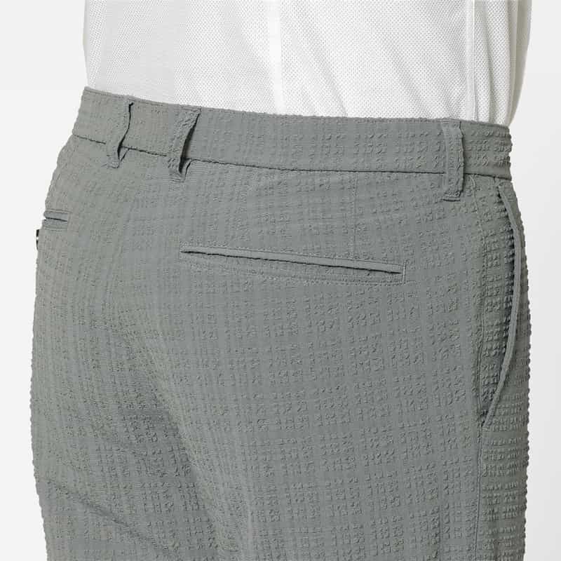 BARNEYS NEW YORK セットアップ ブロックサッカー素材ストレッチパンツ GRAY