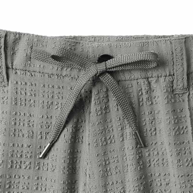 BARNEYS NEW YORK セットアップ ブロックサッカー素材ストレッチパンツ GRAY