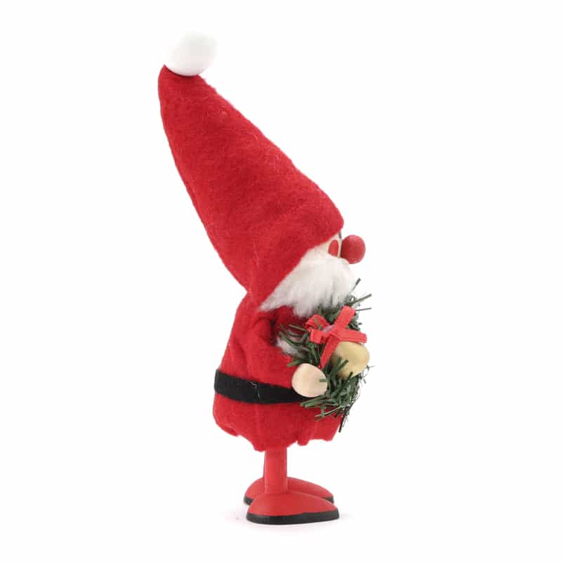 NORDIKA NISSE NORDIKA NISSE ＜ノルディカ ニッセ＞ 木製人形 （リースを持ったサンタ） RED