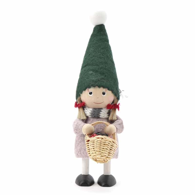 NORDIKA NISSE NORDIKA NISSE ＜ノルディカ ニッセ＞ 木製人形 （ベリー摘みの女の子） GREEN