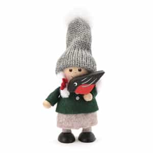 NORDIKA NISSE ＜ノルディカ ニッセ＞ 木製人形 （小鳥と話す女の子）