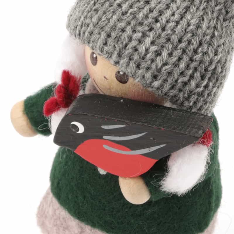 NORDIKA NISSE NORDIKA NISSE ＜ノルディカ ニッセ＞ 木製人形 （小鳥と話す女の子） GRAY