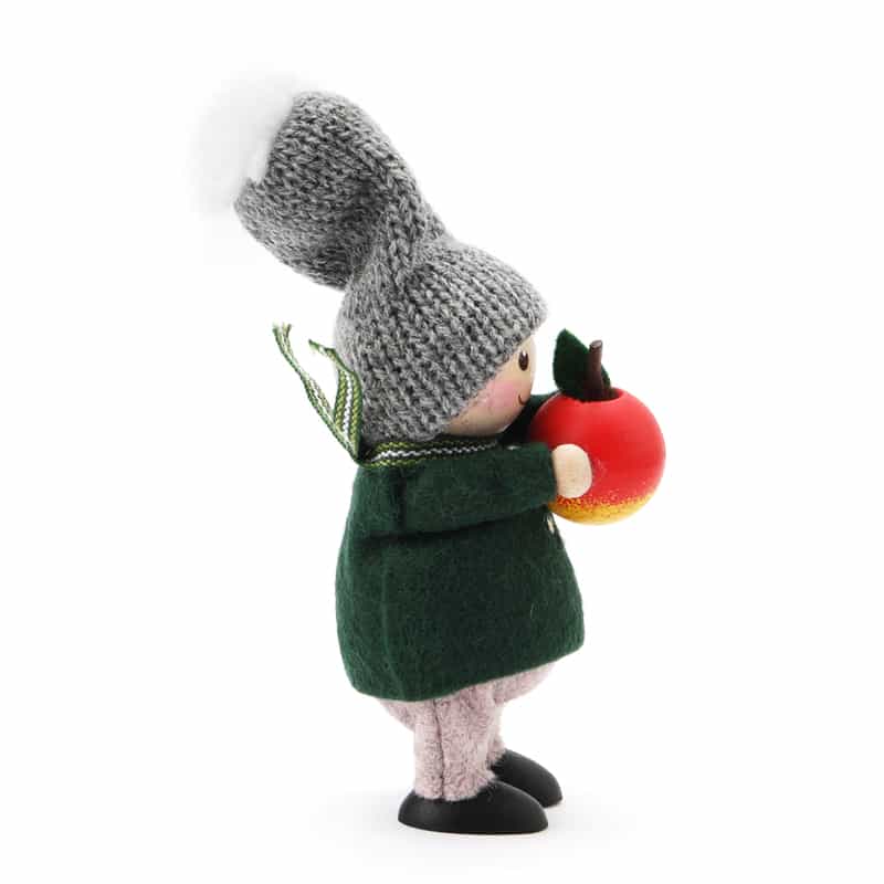 NORDIKA NISSE NORDIKA NISSE ＜ノルディカ ニッセ＞ 木製人形 （リンゴを持った男の子） GRAY
