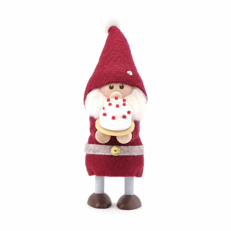NORDIKA NISSE NORDIKA NISSE ＜ノルディカ ニッセ＞ 木製人形 （ケーキを持ったサンタ） RED