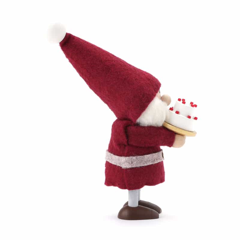 NORDIKA NISSE NORDIKA NISSE ＜ノルディカ ニッセ＞ 木製人形 （ケーキを持ったサンタ） RED