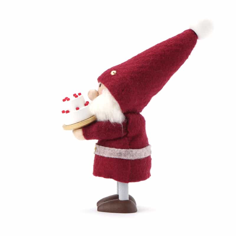 NORDIKA NISSE NORDIKA NISSE ＜ノルディカ ニッセ＞ 木製人形 （ケーキを持ったサンタ） RED