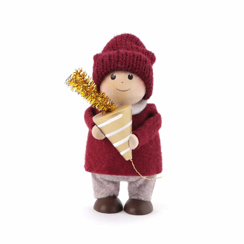 NORDIKA NISSE NORDIKA NISSE ＜ノルディカ ニッセ＞ 木製人形 （クラッカーを持った男の子） RED