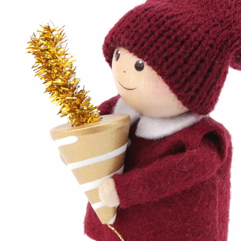 NORDIKA NISSE NORDIKA NISSE ＜ノルディカ ニッセ＞ 木製人形 （クラッカーを持った男の子） RED