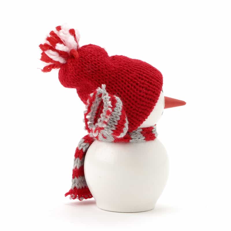 NORDIKA NISSE 木製人形 ( スノーマン / ニット帽 ) RED