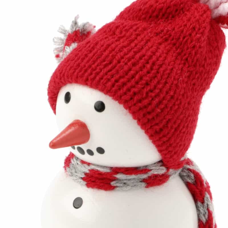 NORDIKA NISSE 木製人形 ( スノーマン / ニット帽 ) RED