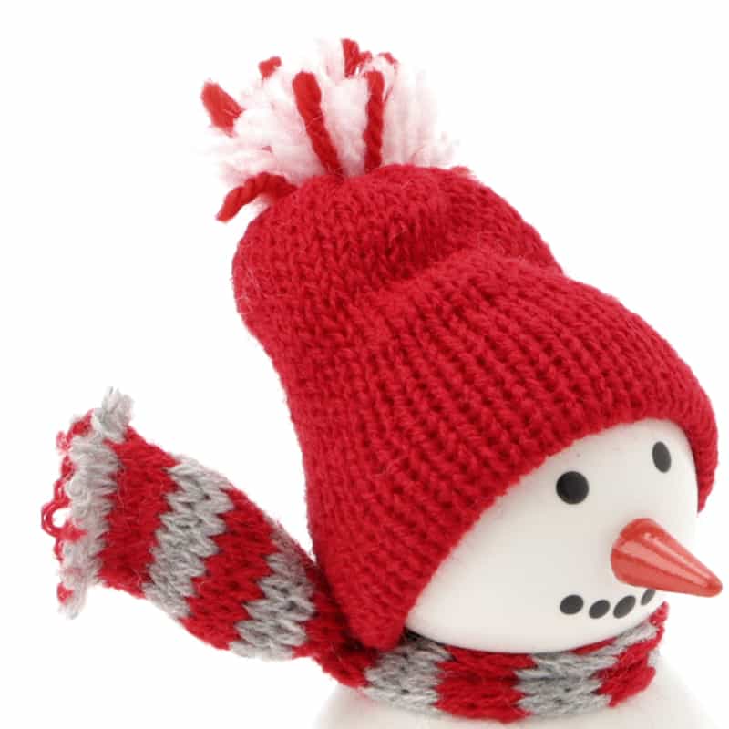 NORDIKA NISSE 木製人形 ( スノーマン / ニット帽 ) RED