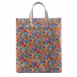 リバティ柄PVC素材 ロゴトートバッグ（L）