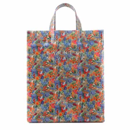 リバティ柄PVC素材 ロゴトートバッグ（L）