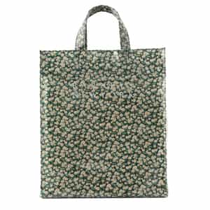 リバティ柄PVC素材 ロゴトートバッグ（L）