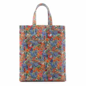 リバティ柄PVC素材 ロゴトートバッグ（M）