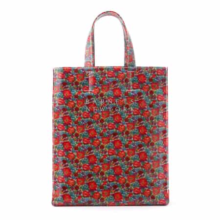 リバティ柄PVC素材 ロゴトートバッグ（M）