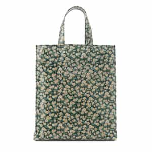 リバティ柄PVC素材 ロゴトートバッグ（M）