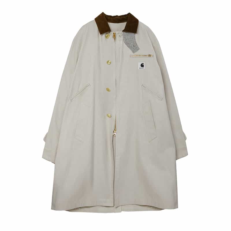 SACAI SACAI＜サカイ＞×CARHARTT WIP＜カーハート　ワークインプログレス＞コラボレート ダックロングコート IVORY
