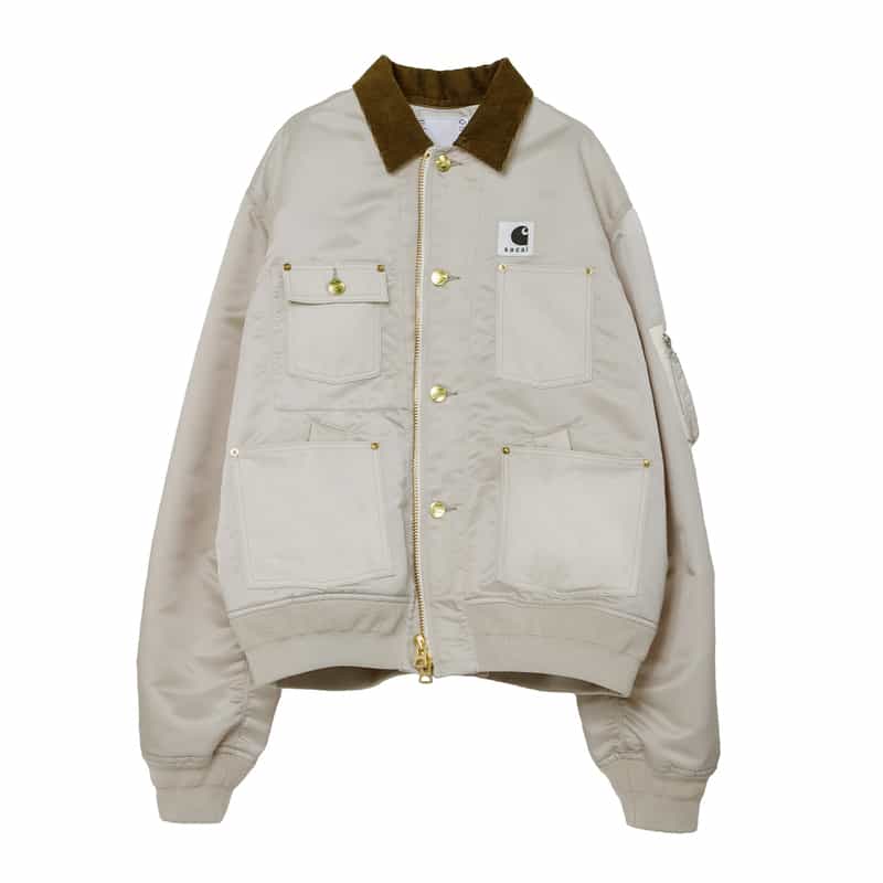 SACAI SACAI＜サカイ＞×CARHARTT WIP＜カーハート　ワークインプログレス＞コラボレート コンビネーションダックジャケット IVORY