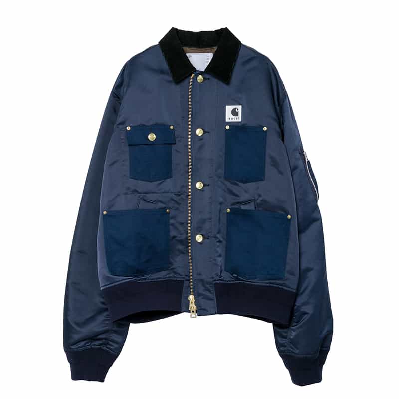 SACAI SACAI＜サカイ＞×CARHARTT WIP＜カーハート　ワークインプログレス＞コラボレート コンビネーションダックジャケット BLUE