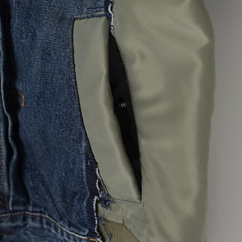 SACAI SACAI＜サカイ＞ コンビネーション デニムジャケット BLUE