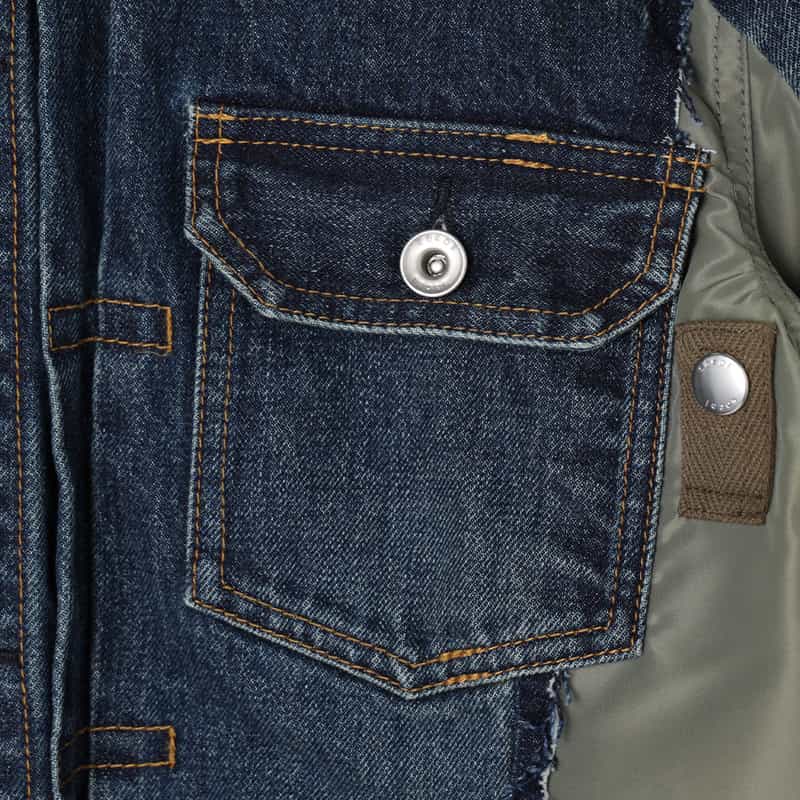SACAI SACAI＜サカイ＞ コンビネーション デニムジャケット BLUE