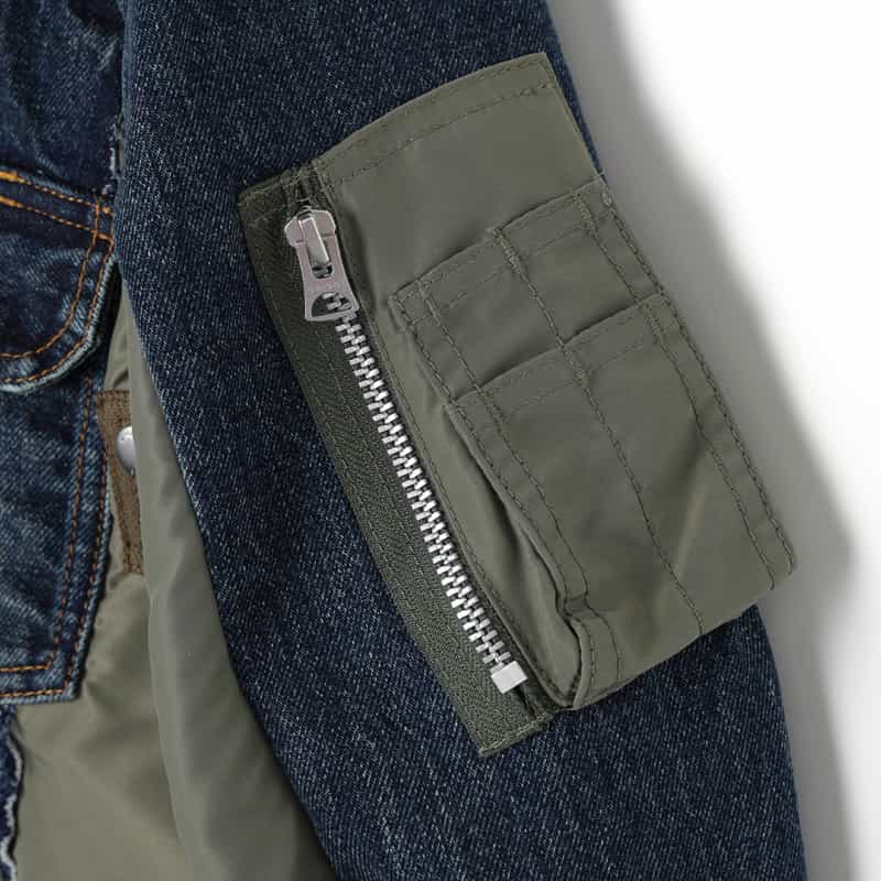 SACAI SACAI＜サカイ＞ コンビネーション デニムジャケット BLUE