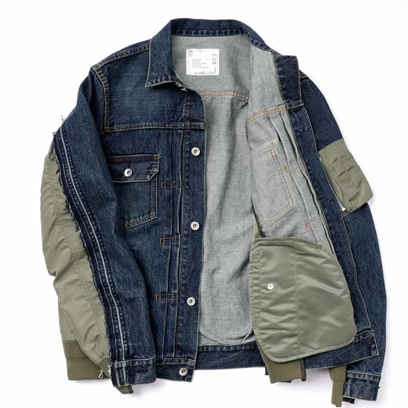 SACAI SACAI＜サカイ＞ コンビネーション デニムジャケット BLUE