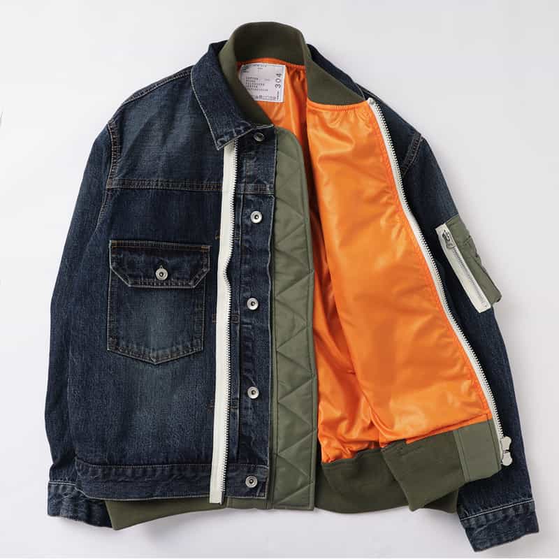 SACAI SACAI＜サカイ＞ コンビネーション デニムジャケット BLUE