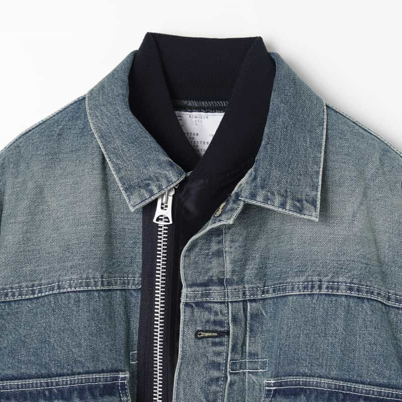SACAI SACAI＜サカイ＞ コンビネーション デニムジャケット LIGHT BLUE