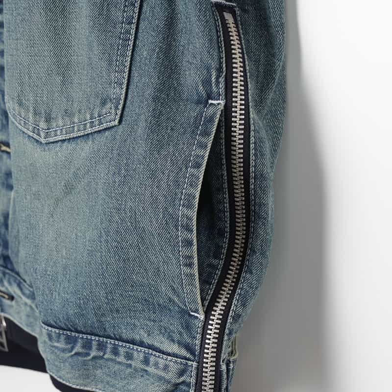 SACAI SACAI＜サカイ＞ コンビネーション デニムジャケット LIGHT BLUE