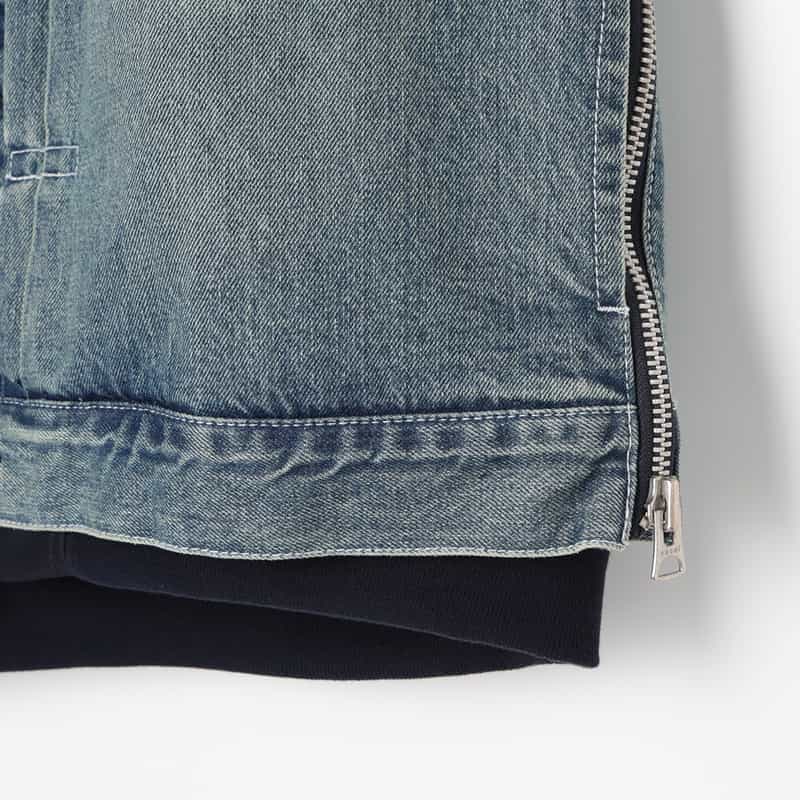 SACAI SACAI＜サカイ＞ コンビネーション デニムジャケット LIGHT BLUE