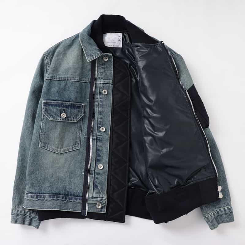 SACAI SACAI＜サカイ＞ コンビネーション デニムジャケット LIGHT BLUE