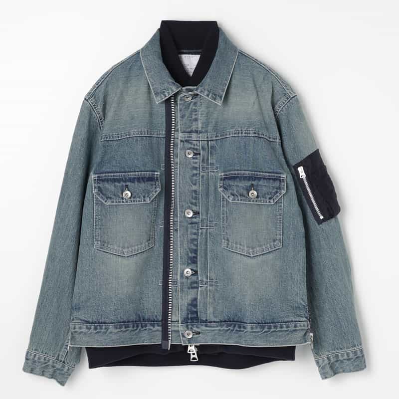 SACAI SACAI＜サカイ＞ コンビネーション デニムジャケット LIGHT BLUE