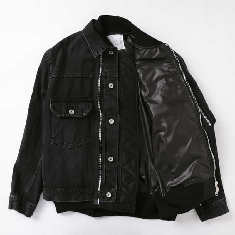 SACAI SACAI＜サカイ＞ コンビネーション デニムジャケット BLACK