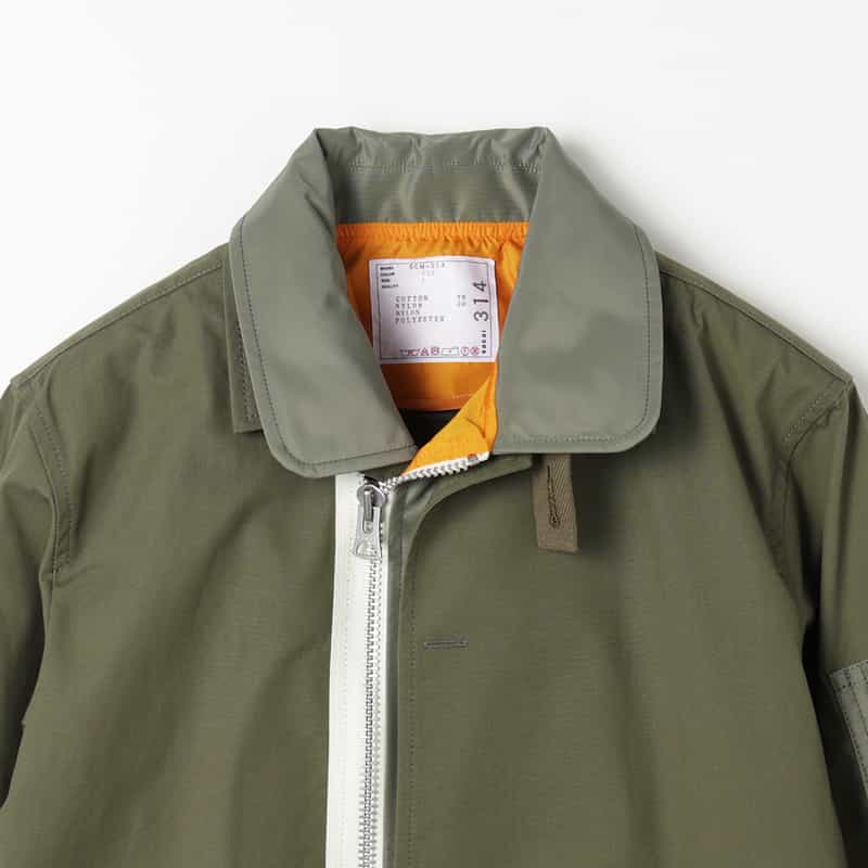 SACAI SACAI＜サカイ＞ コンビネーション オックスフォードブルゾン KHAKI