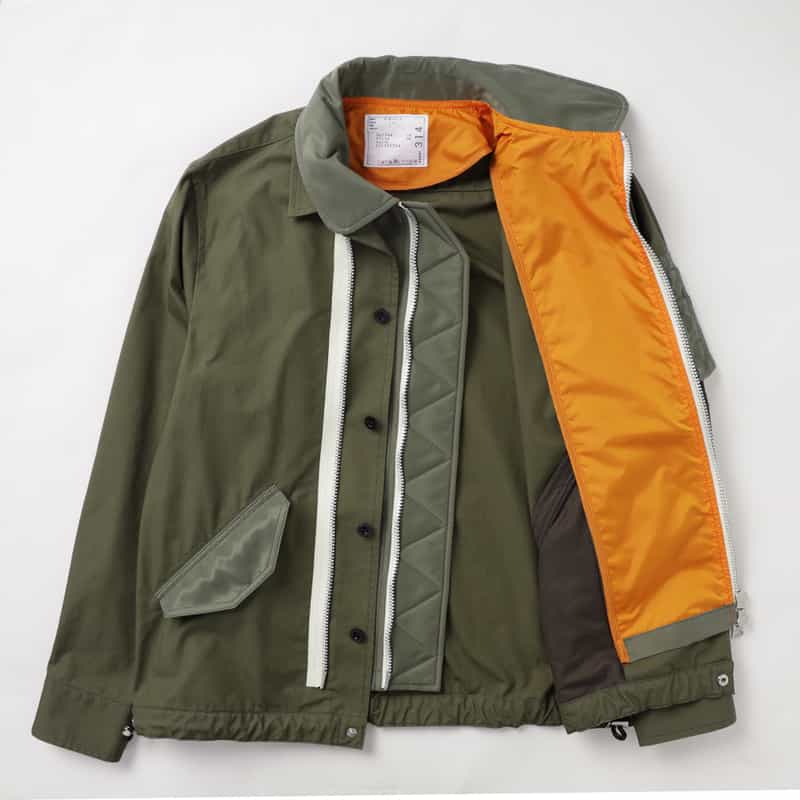 SACAI SACAI＜サカイ＞ コンビネーション オックスフォードブルゾン KHAKI