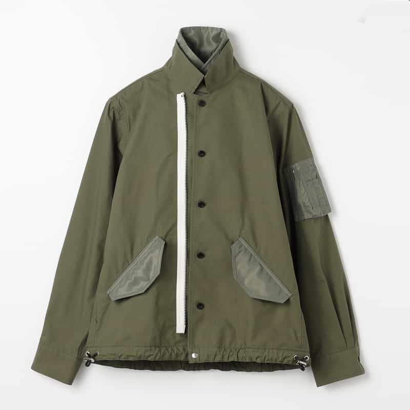 SACAI SACAI＜サカイ＞ コンビネーション オックスフォードブルゾン KHAKI