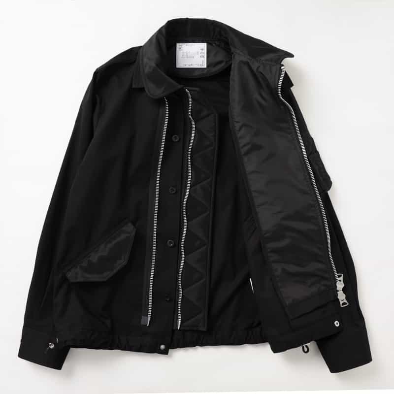 SACAI SACAI＜サカイ＞ コンビネーション オックスフォードブルゾン BLACK