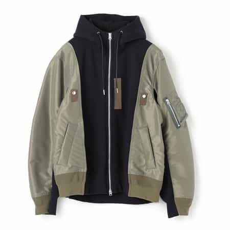 SACAI＜サカイ＞ コンビネーション ジップアップパーカー