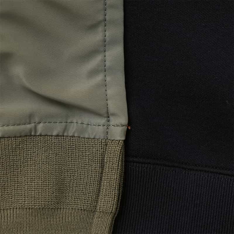 SACAI SACAI＜サカイ＞ コンビネーション ジップアップパーカー NAVY