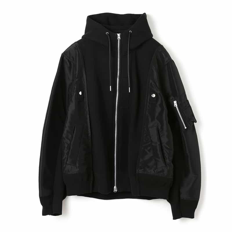 SACAI＜サカイ＞ コンビネーション ジップアップパーカー