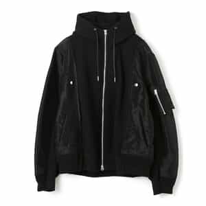 SACAI＜サカイ＞ コンビネーション ジップアップパーカー