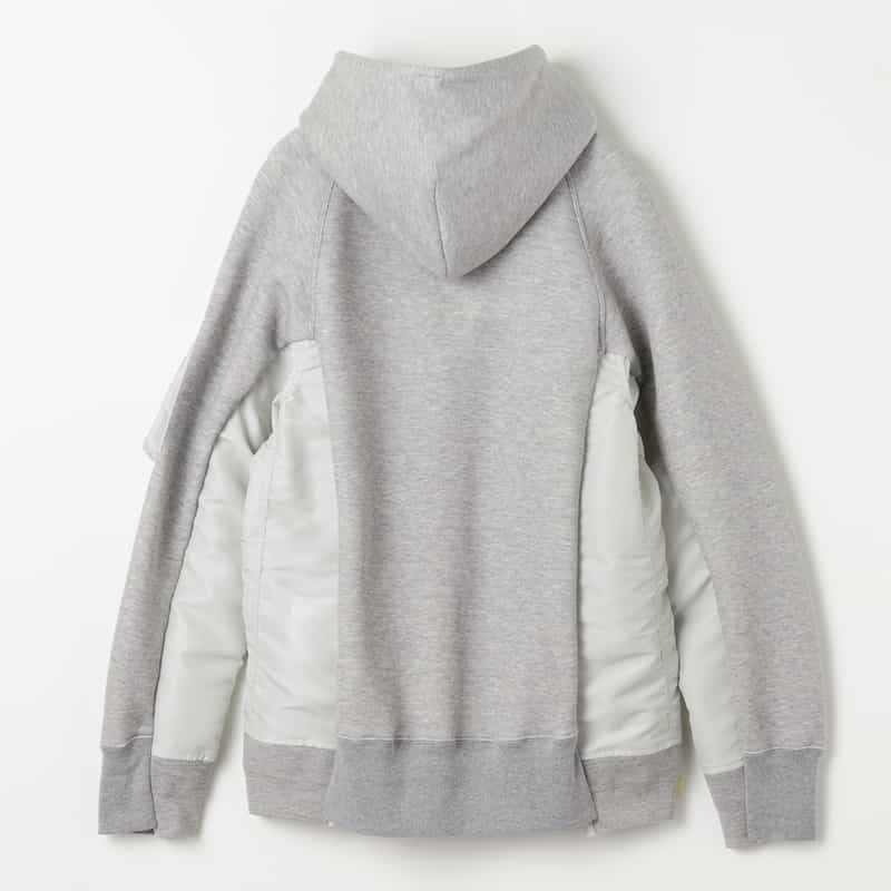 SACAI SACAI＜サカイ＞ コンビネーション スウェットパーカー LIGHT GRAY