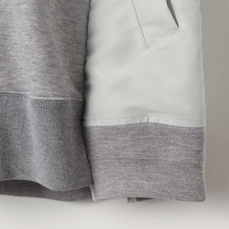 SACAI SACAI＜サカイ＞ コンビネーション スウェットパーカー LIGHT GRAY