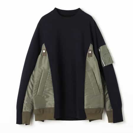 SACAI＜サカイ＞ コンビネーション スウェットプルオーバー