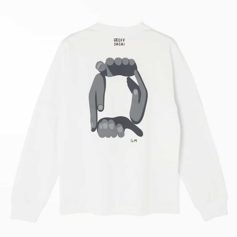 SACAI SACAI＜サカイ＞ グラフィックロングスリーブカットソー WHITE