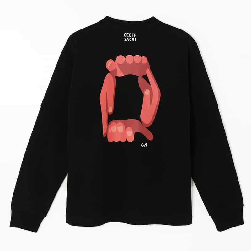 SACAI SACAI＜サカイ＞ グラフィックロングスリーブカットソー BLACK