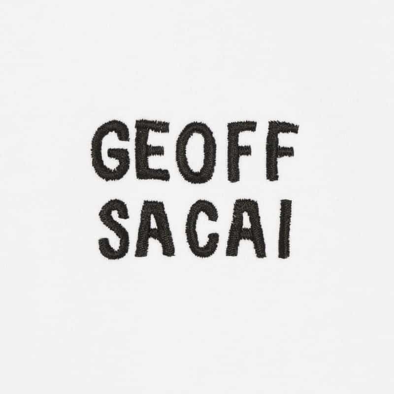 SACAI SACAI＜サカイ＞ ロゴ入りスウェットプルオーバー WHITE